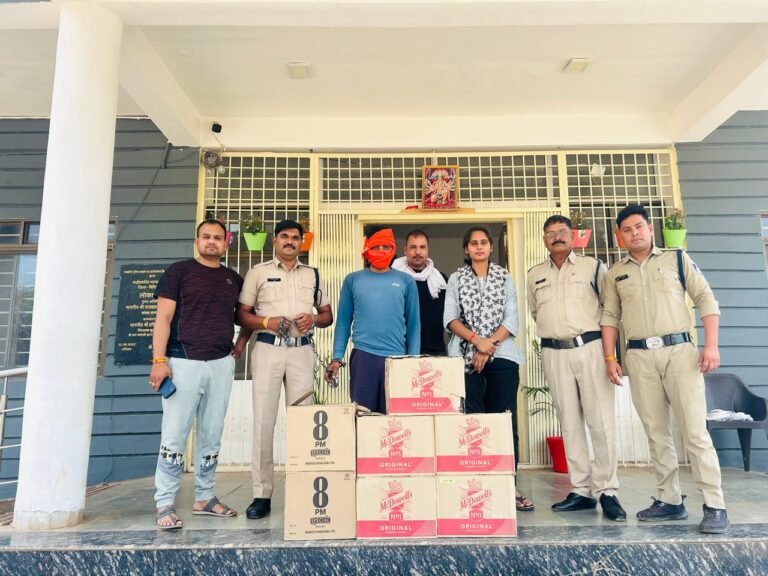 थाना कुरवाई पुलिस की प्रभावी कार्रवाई: 63 लीटर अवैध अंग्रेजी शराब व 45 लीटर देशी शराब जप्त